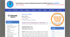 Desktop Screenshot of ijmrhs.com