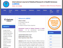 Tablet Screenshot of ijmrhs.com